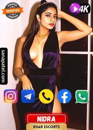Verified Profile image of Mumbai Khar Escorts Girl Nidra. Book apointment with Nidra via WhatsApp, Instagram, Facebook, Telegram or Call. Also Nidra's Exclusive video is available.
