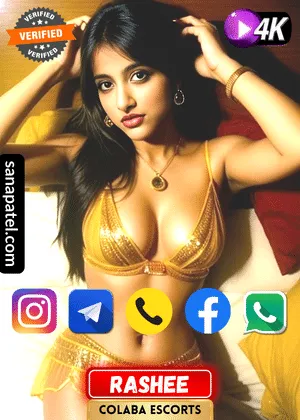 Verified Profile image of Mumbai Colaba Escorts Girl Rashee. Book apointment with Rashee via WhatsApp, Instagram, Facebook, Telegram or Call. Also Rashee's Exclusive video is available.
