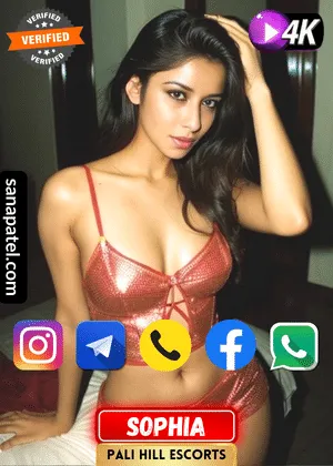 Verified Profile image of Mumbai Pali Hill Escorts Girl Sophia. Book apointment with Sophia via WhatsApp, Instagram, Facebook, Telegram or Call. Also Sophia's Exclusive video is available.